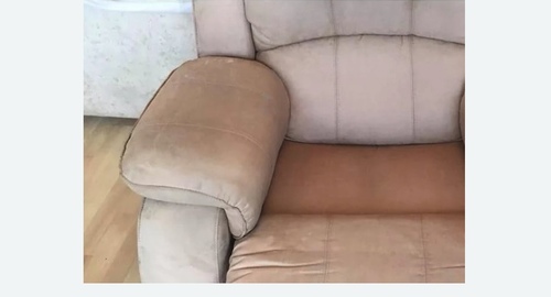 Химчистка кожаных кресел. Пересвет